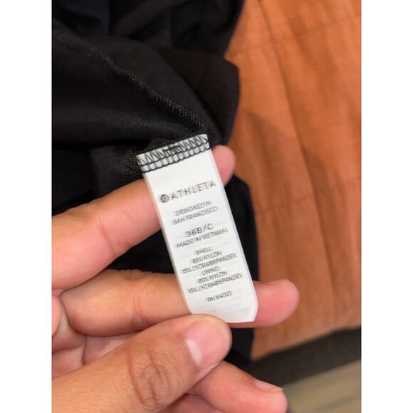 Athleta Black Pura Stretch Swim Dressn Built in Bra Women's Size 36 B/C - Picture 8 of 8